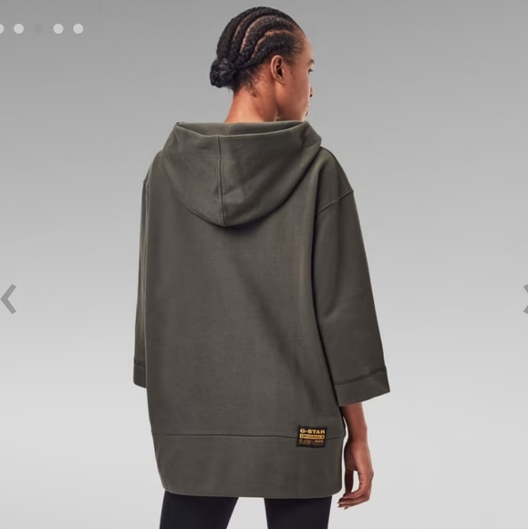 G-star raw oversized hoodie in Asfalt color - Picture 3 of 10